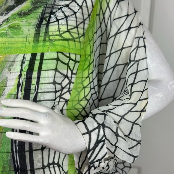 VERDA Stylish Green and Black Women's Dress Size 52. D33 - Picture 11 of 17